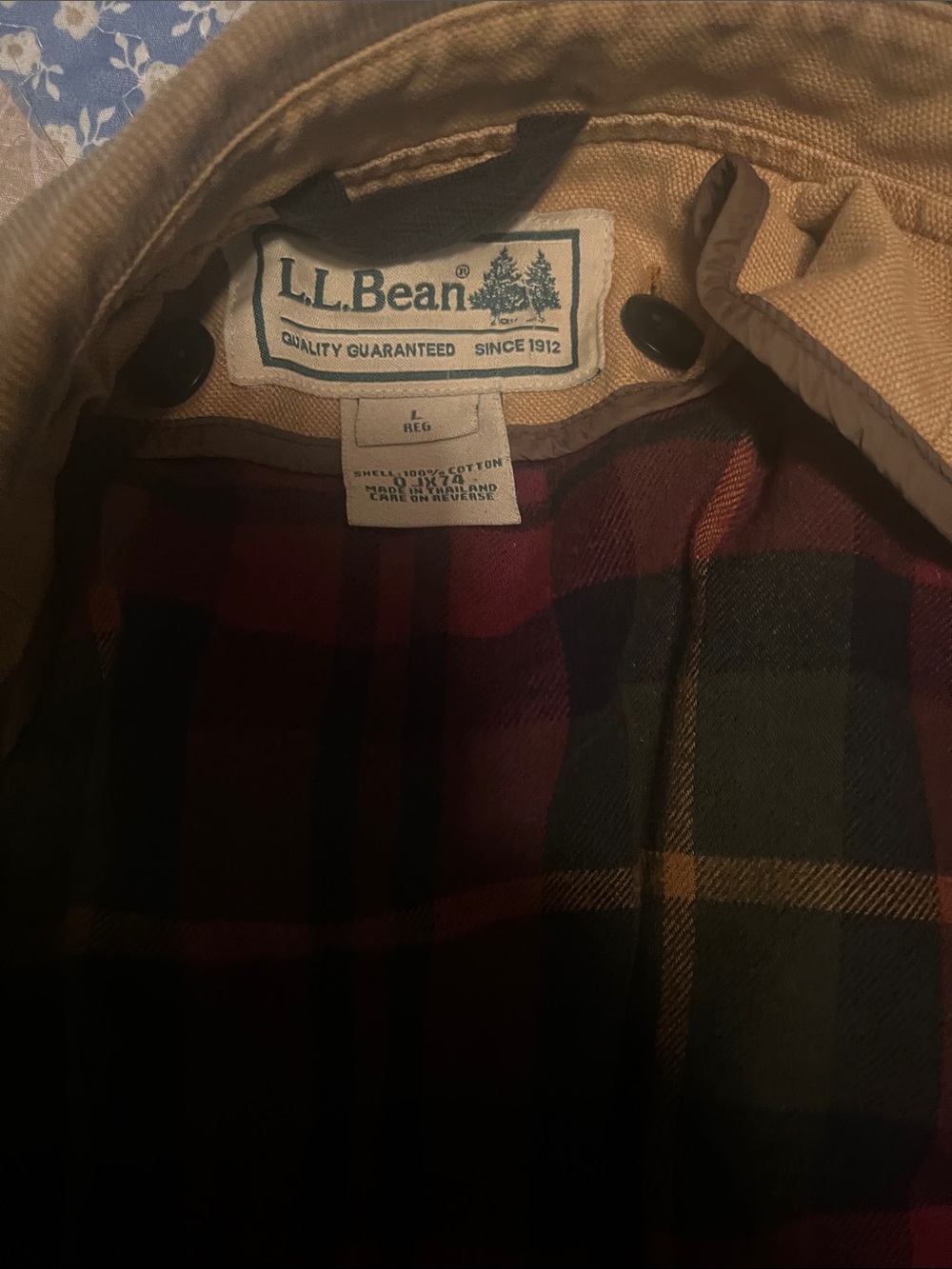 L.L. Bean Men’s Tan Barn Coat - Picture 2 of 6